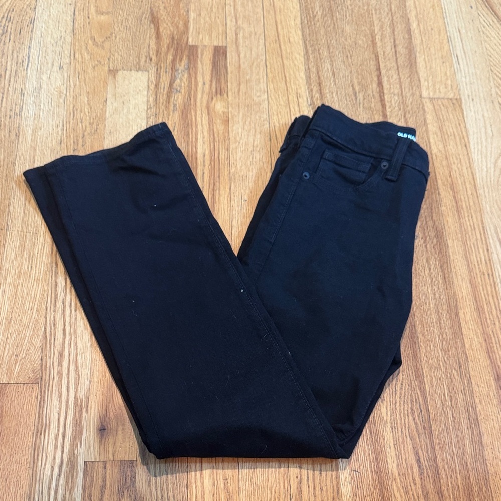 Old Navy Boys Black Straight Built-In Flex Jeans Size 14